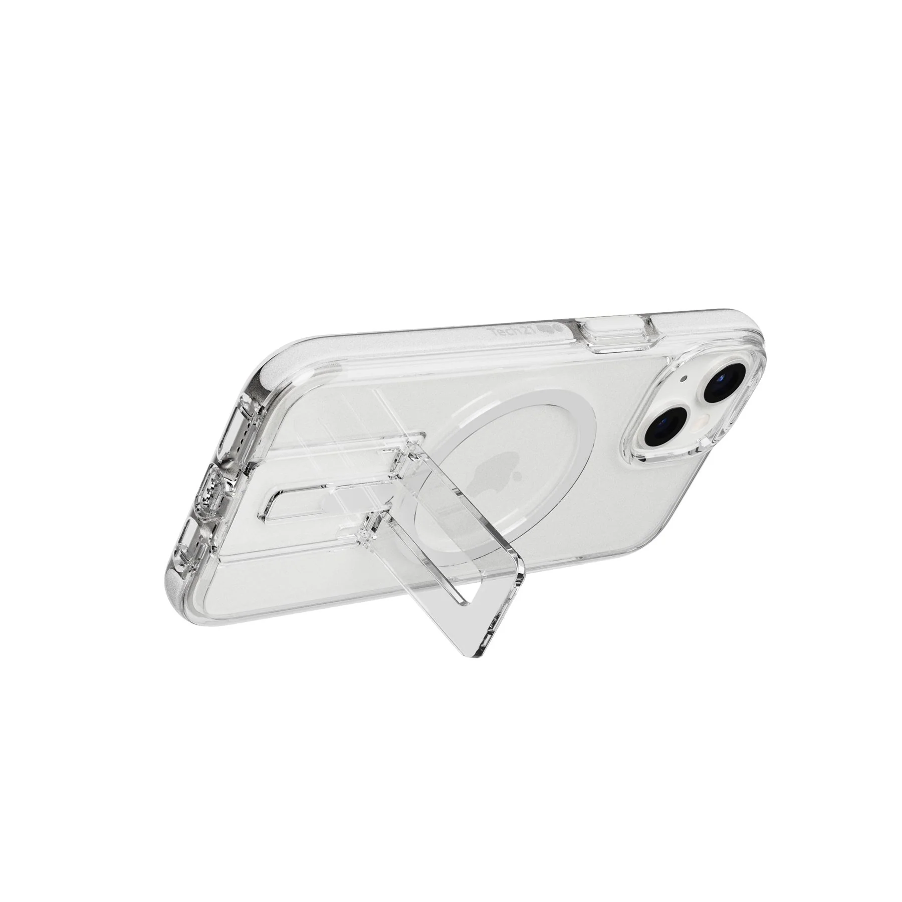 EvoCrystal Kick MagSafe - Apple iPhone 17e/16e/15/14/13 Case - Clear/White - Image 3