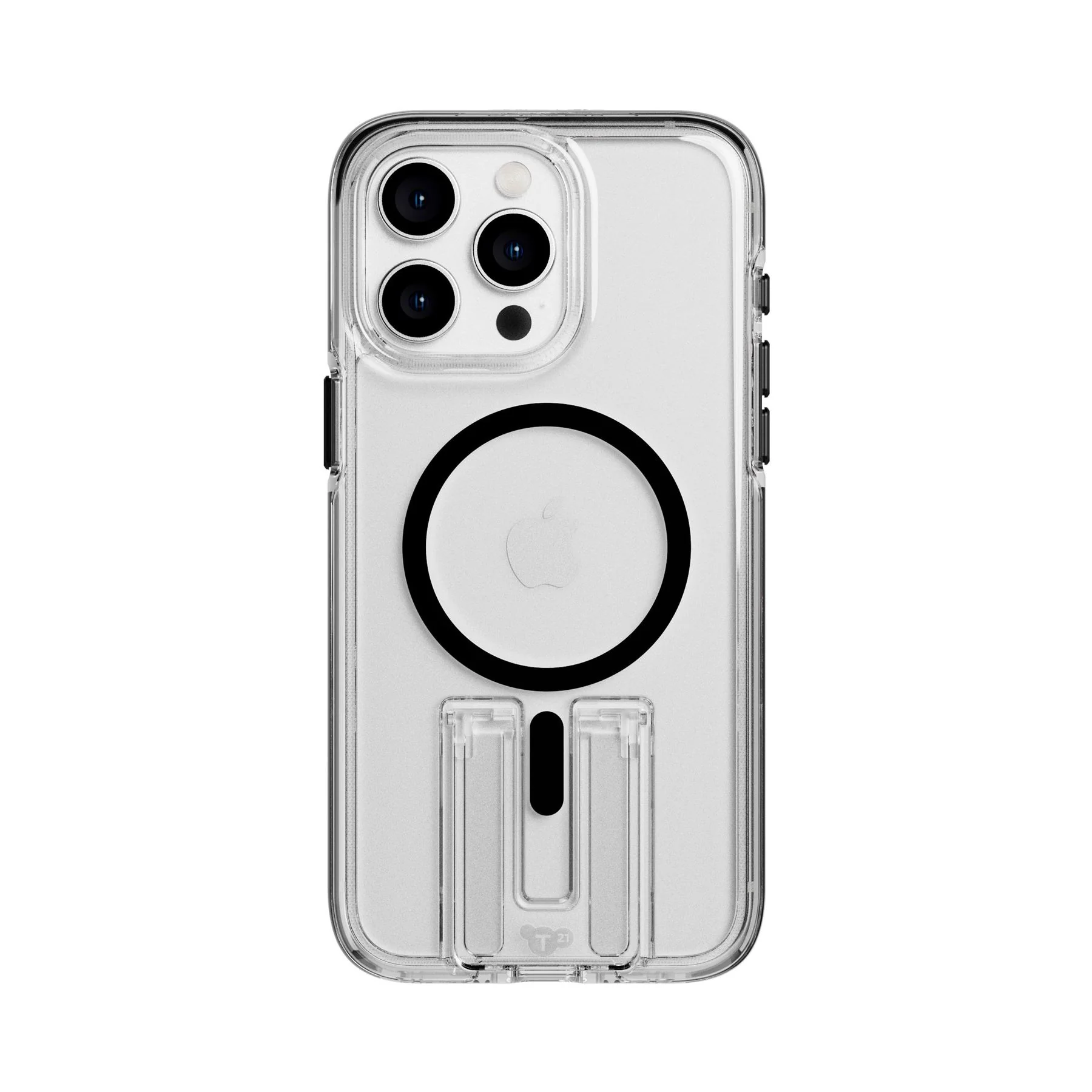 EvoCrystal Kick - Apple iPhone 15 Pro Max Case MagSafe Compatible - Clear Black
