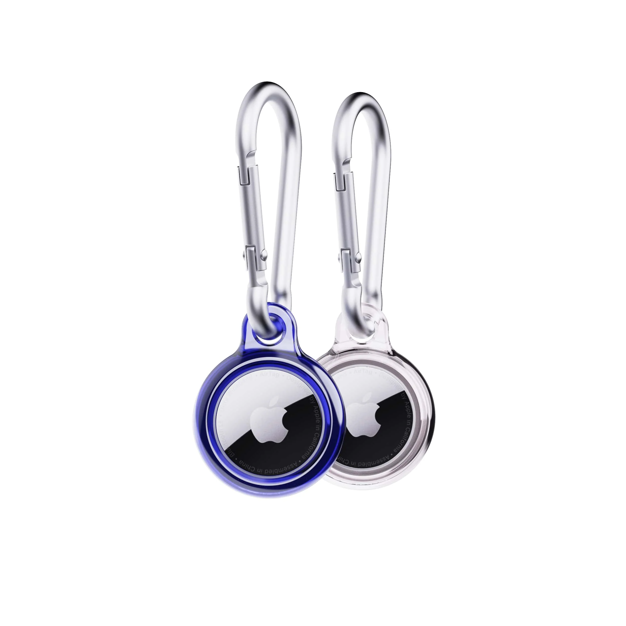 EvoPop - Apple AirTag Case Bundle (x2)  - Electric Blue & Clear - Image 6